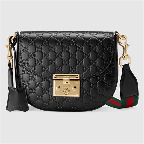 gucci large signature leather shoulder bag|gucci shoulder bag outlet.